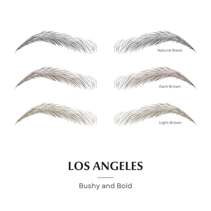 Bliss and Beyond USA | 2 Sheets Natural-Looking Eyebrow Tattoo Stickers – Waterproof, Long-Lasting (Dark Brown, 24 Pairs)