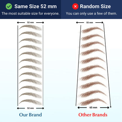 Bliss and Beyond USA 2 Sheets Eyebrow Tattoo Stickers – Waterproof, Natural Miami & Light Brown (24 Pairs)