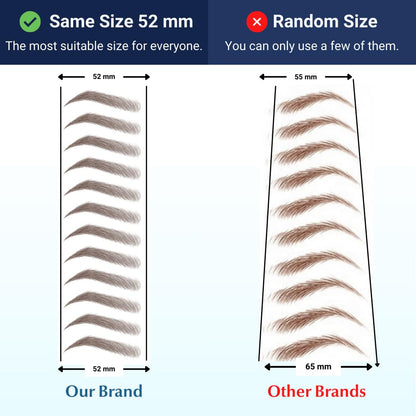 Bliss and Beyond USA Eyebrow Tattoo – Waterproof, Long-Lasting, Natural-Looking Brown (Two Sheets, Same Size)