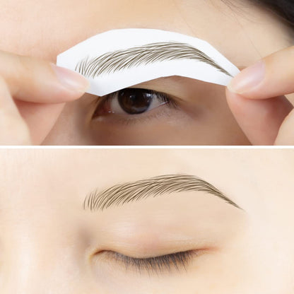 Bliss and Beyond USA Eyebrow Tattoo Stickers – 2 Sheets Waterproof, Long-Lasting, Natural Las Vegas Light Brown