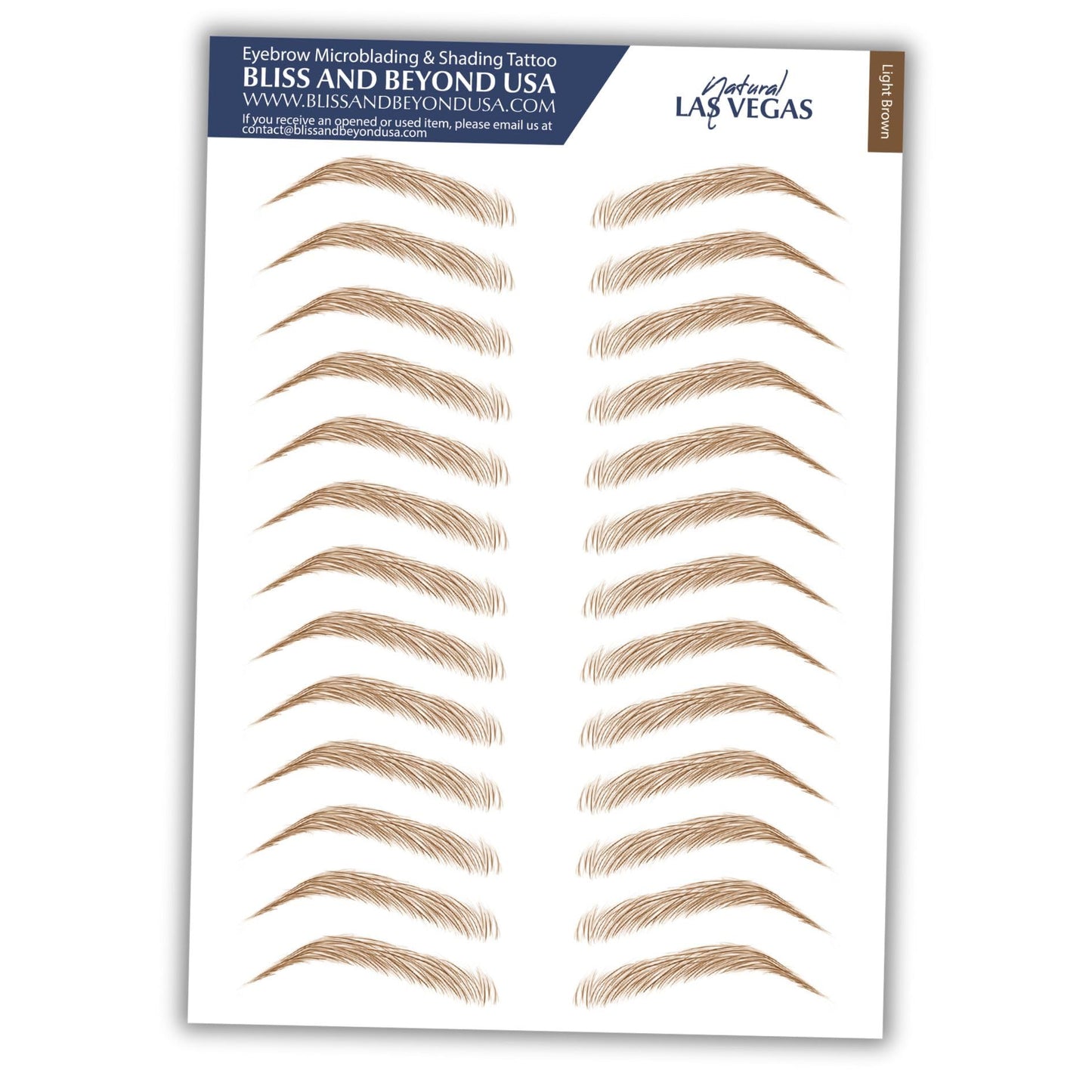 Bliss and Beyond USA | Waterproof Eyebrow Tattoo Stickers with Real Hair Stroke Look