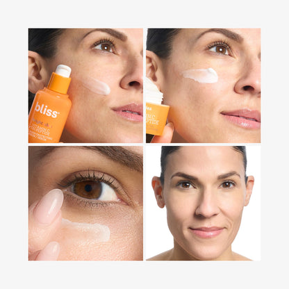 Bliss Glow Getter Bright Idea 3-Piece Kit – Vitamin C + Tri-Peptide Skincare (Vegan)