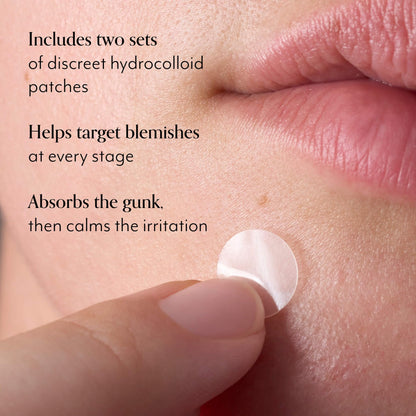 Bliss Clear Genius Blemish Patches – Salicylic Acid & Zinc for Fast Relief & Prevention, Clarifying Spot Treatment - 3 Pack