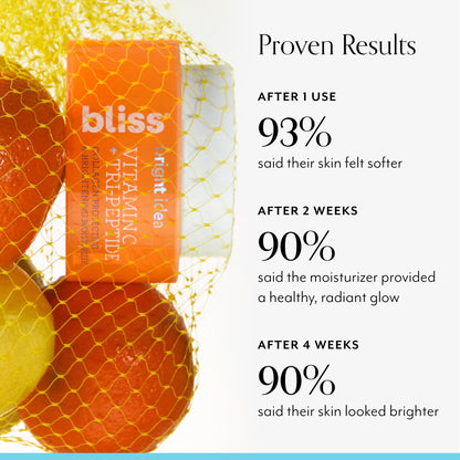 Bliss Glow Getter Bright Idea 3-Piece Kit – Vitamin C + Tri-Peptide Skincare (Vegan)