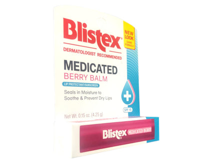Blistex Medicated Berry Balm SPF 15 Lip Balm – Pack of 7