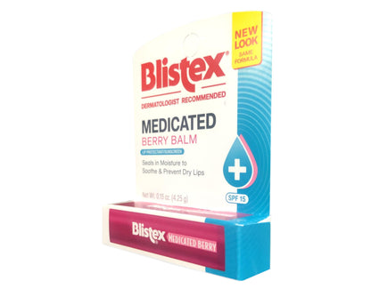 Blistex Medicated Berry Balm SPF 15 Lip Balm – Pack of 7