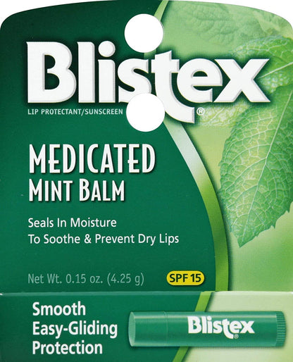 Blistex Medicated Mint Balm SPF 15 — Pack of 9