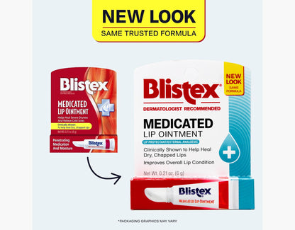 Blistex Medicated Lip Ointment 0.21 oz – Pack of 8 | Hydration, Soothing & Care