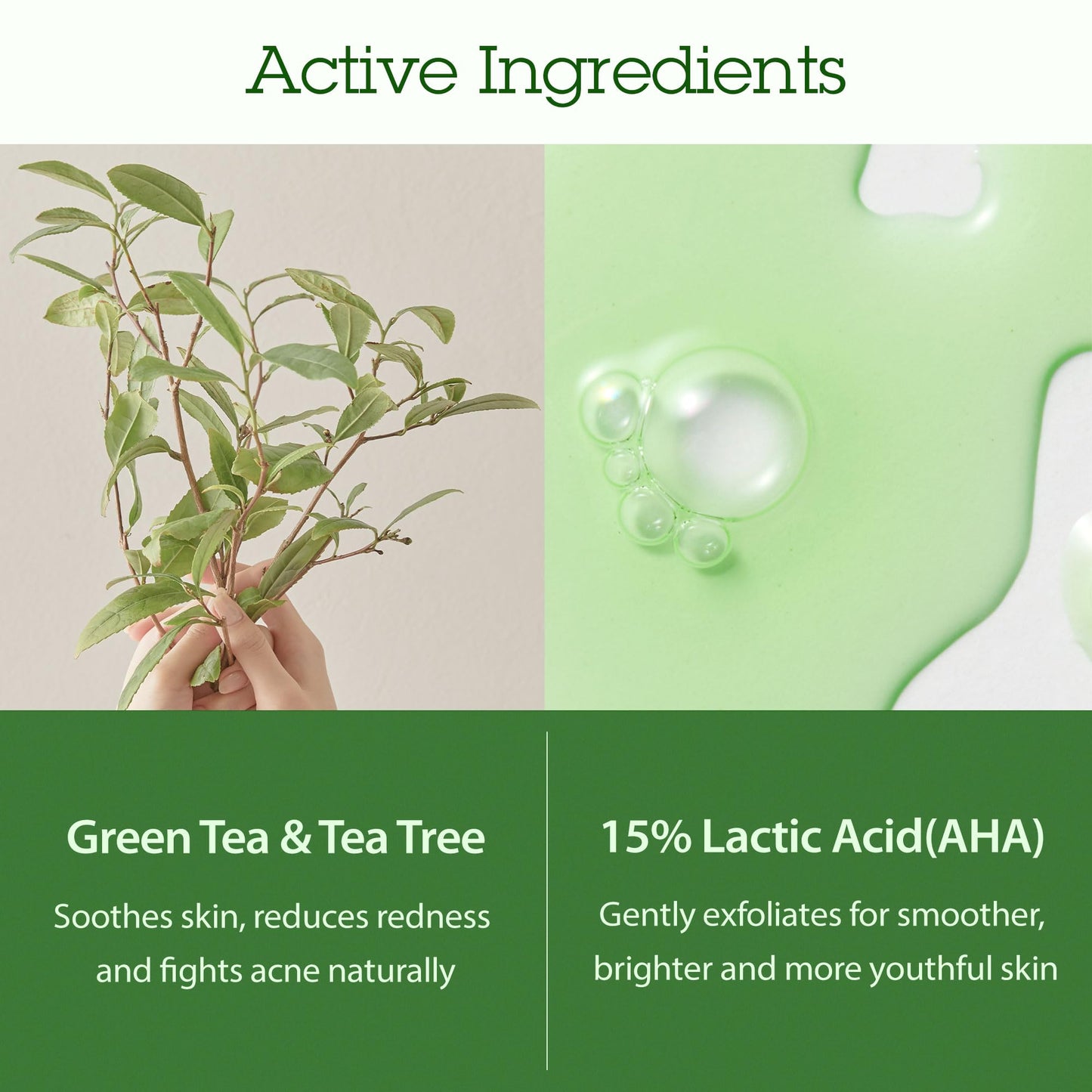 BLITHE Patting Splash Mask – Green Tea Lactic Acid Exfoliating Face Wash for Acne‑Prone Skin, Vegan, Pore Clarifying, 5.07 fl oz