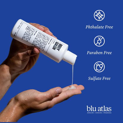 Blu Atlas Body Wash 8 oz – Sulfate-Free Hydrating Gel for Men | Coconut Apricot