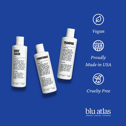 Blu Atlas Body Wash, 8 oz – Sulfate-Free Moisturizing Gel for Men | Santal Cedar