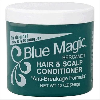 Blue Magic Bergamot Hair and Scalp Conditioner – 12 oz (Pack of 3) | Smooth, Non-Greasy Hydration