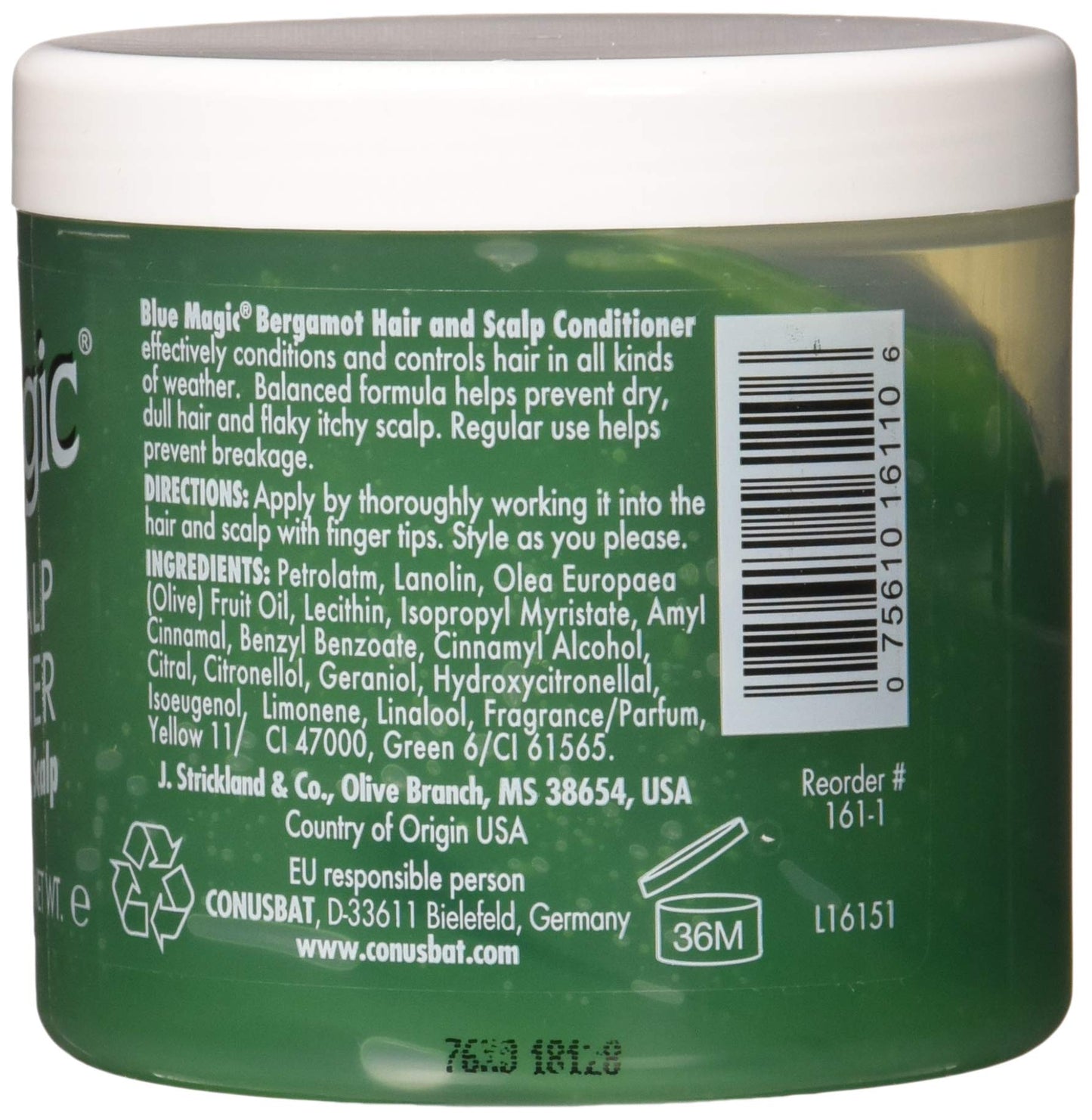 Blue Magic Bergamot Hair & Scalp Conditioner — 12 oz (340 g) Pack of 6