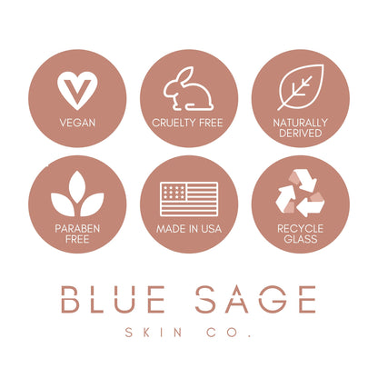 Blue Sage Vitamin C + Rosehip Glow Up Daily Facial Serum | Hydration, Brightening & Gentle Exfoliation