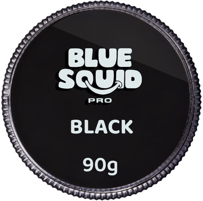 Blue Squid PRO Face Paint Black 90g – Professional Water Based Cake for SFX, Cosplay & Halloween
