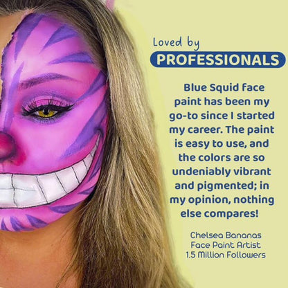Blue Squid PRO Face Paint Black 90g – Professional Water Based Cake for SFX, Cosplay & Halloween