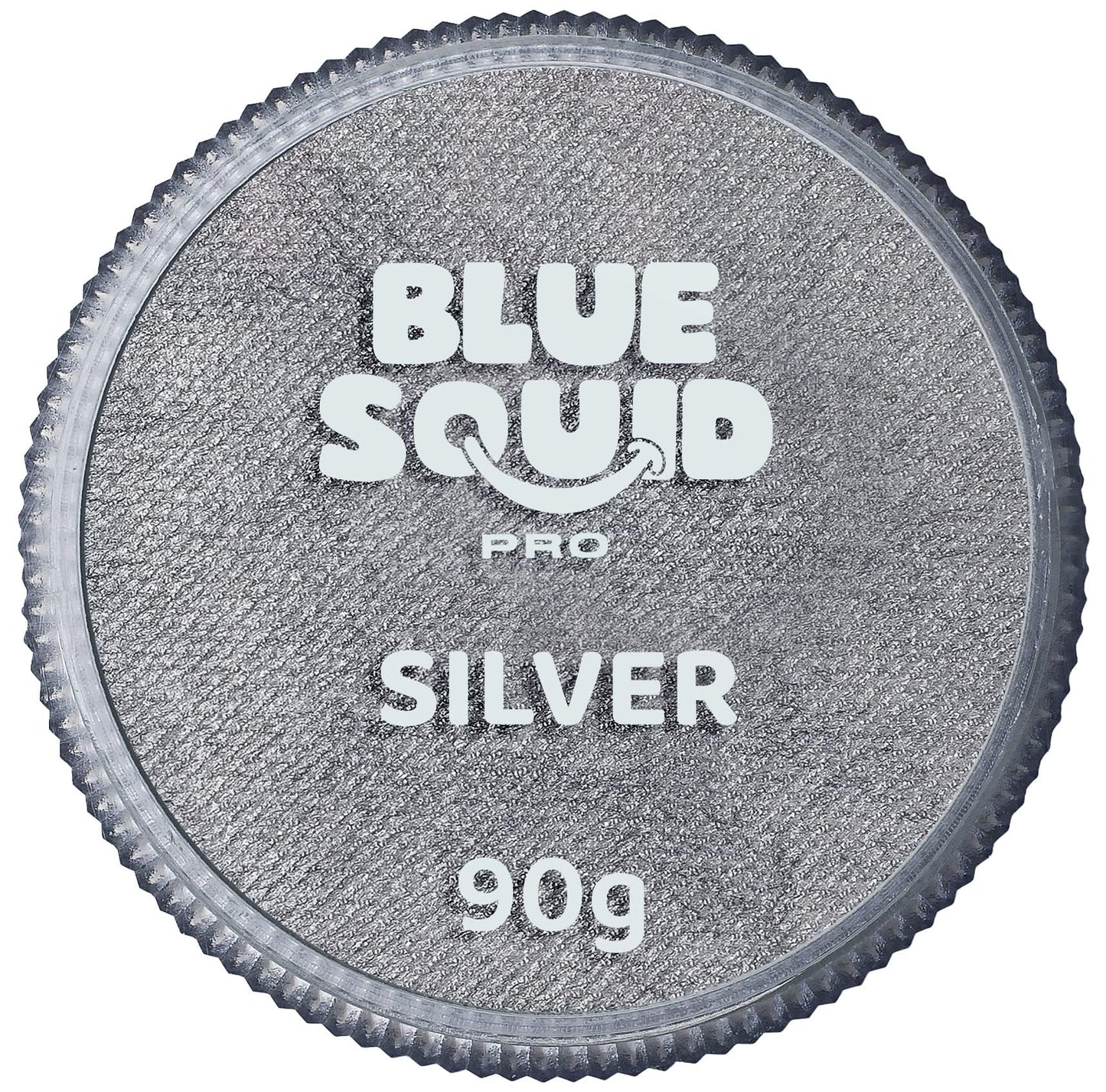 Blue Squid PRO Face Paint Metallic Silver 90g – Water-Based, Professional Grade