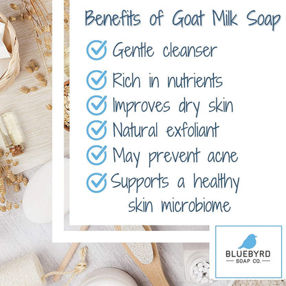 Bluebyrd Soap Co. BLUBYRD Goats Milk Bars Set – 5 Handmade Natural Goat Milk Soaps
