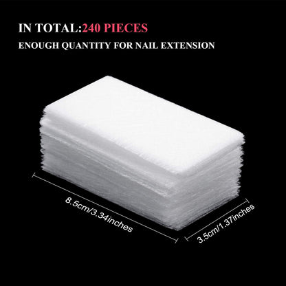 Blulu 240 Pcs Silk Nail Extension Wrap Fiberglass — DIY Nail Art & Home Salon Kit
