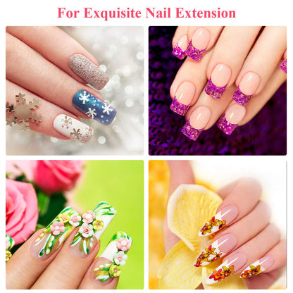 Blulu 240 Pcs Silk Nail Extension Wrap Fiberglass — DIY Nail Art & Home Salon Kit