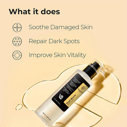 Blusheva Beauty Snail Mucin Radiance Serum – 96% Snail Filtrate Hydration & Anti-Aging, 100ml