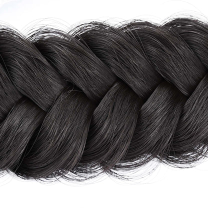 BOBIYA Messy Wide 2 Strands Synthetic Hair Braided Headband – Deep Brown