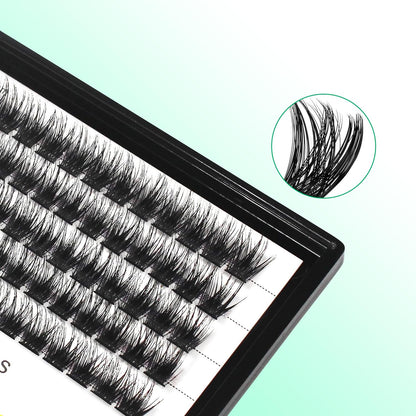 Bodermincer 120-Cluster Mixed Wide Lash Extensions (10-12mm) – D Curl, 0.07mm Thick