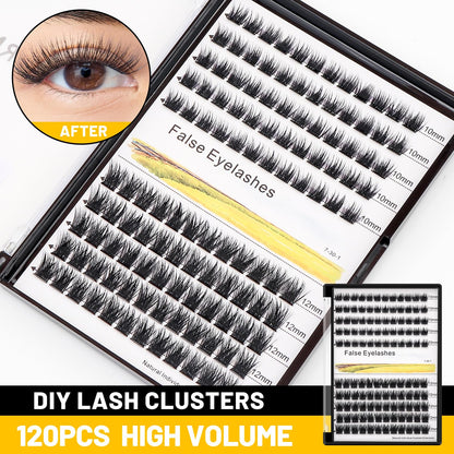 Bodermincer 120 Clusters Mixed Wide Lash Extensions – 10-16mm (D Curl)