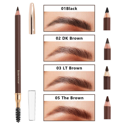 Bodermincer Eyebrow Pencil – Long-Lasting Waterproof Automatic Liner, 5 Colors (5pcs, 5# Brown)