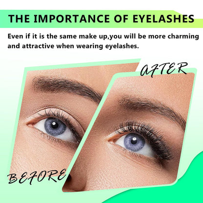 Bodermincer 120-Cluster Mixed Wide Lash Extensions (10-12mm) – D Curl, 0.07mm Thick