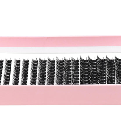 Bodermincer Lash Clusters – 180pcs, D Curl, Mixed 10-12-14mm, Black/Brown
