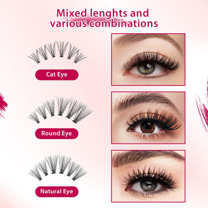Bodermincer Lash Extension 240pcs C Curl – Mixed 10D/20D Clusters for Professional Lashing