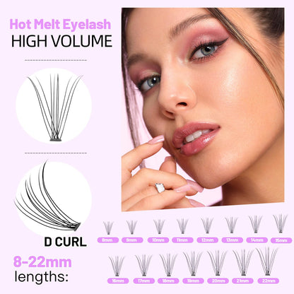 Bodermincer 60pcs Mixed Black Handmade False Eyelashes – 6–16mm, 10D–60D, 5 Packs (11mm)