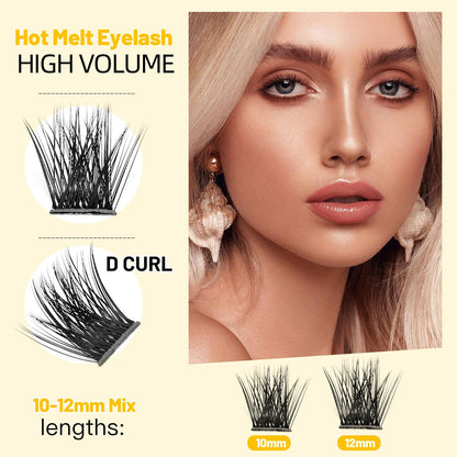 Bodermincer 120 Clusters Mixed Wide Lash Extensions – 10-16mm (D Curl)