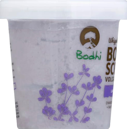 BODHI Lava Lavender Whipped Soap – Exfoliating Castile Soap with Volcanic Ash, 14 oz