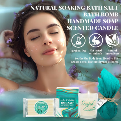 BODY & EARTH Bath Sets for Women – 8-Piece Gift Box with Verbena Spa Essentials & Stainless Steel Tumbler