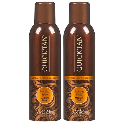 Body Drench QuickTan Instant Bronze Self Tanner Spray – 2 Pack, Fast-Drying Natural-Looking Tan