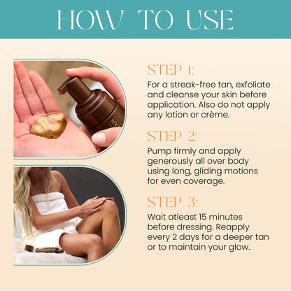 Body Drench QuickTan Self Tanner Mousse – Medium Dark Tan, 4.2 oz