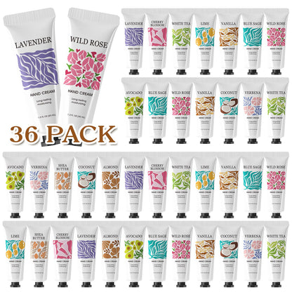 BODY & EARTH # LOVE 36-Pack Hand Cream Gift Set – Travel-Size Moisturizing Hand Lotions for Dry Hands
