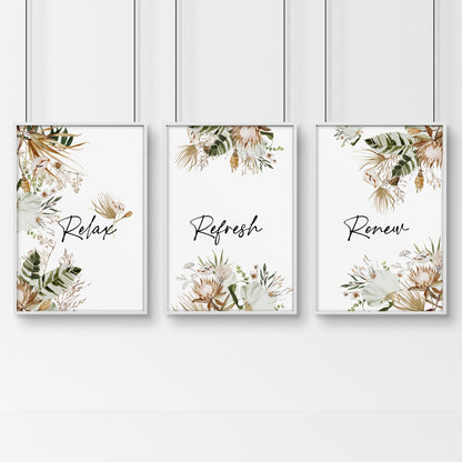 Bathroom pictures | set of 3 wall art