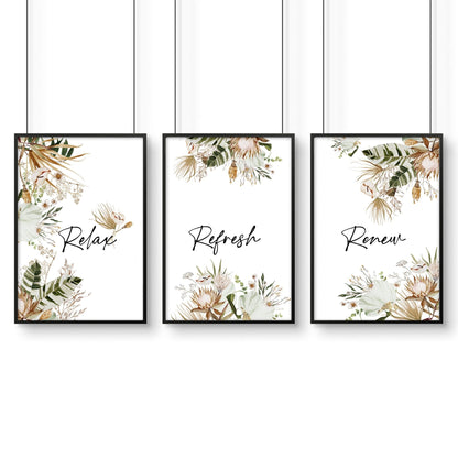 Bathroom pictures | set of 3 wall art