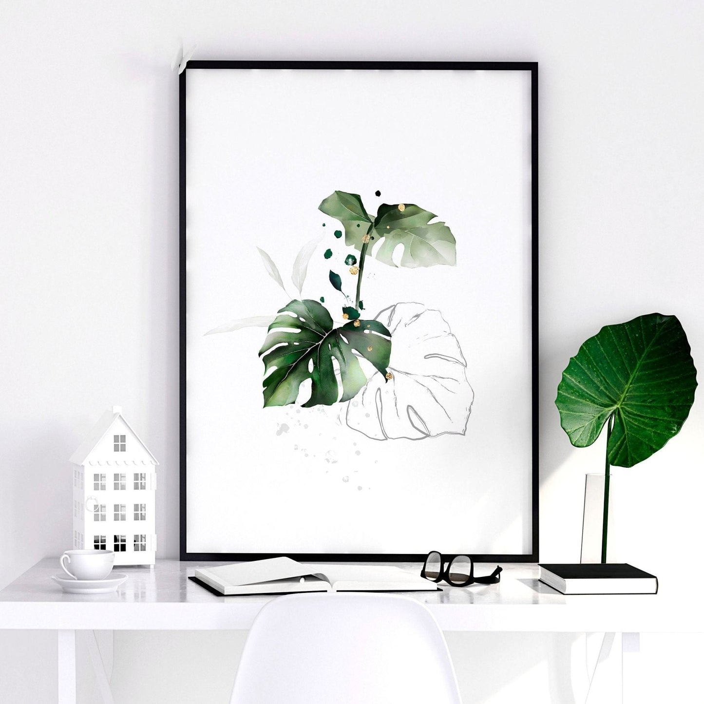 Wall Art for Bedroom | Tropical Botanical Set of 3
