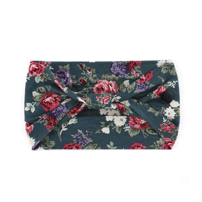 Bohend Boho Button Headbands with Mask Buttons – 3 Pack, Stretchy Cotton