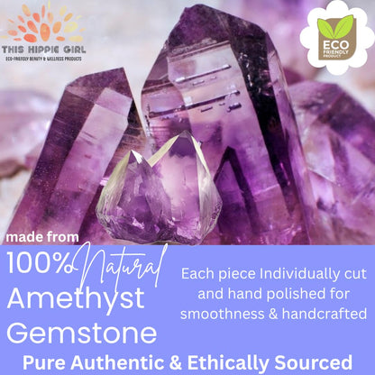 Boho Aromatic Amethyst Eye Mask – Cooling Crystal for Puffiness and Relaxation