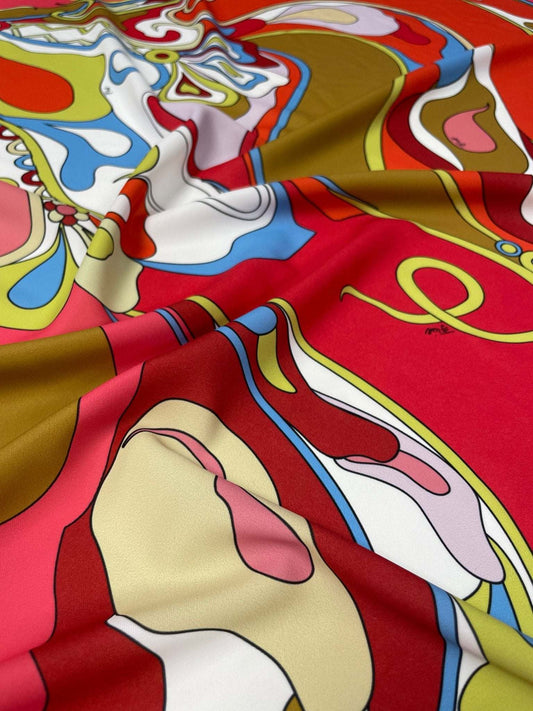 Colorful Abstract Pattern Fabric Custom Printed by the Metre