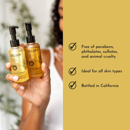 BOLDEN Sweet Vanilla Shea Body Oil with Vitamin E | Lightweight Natural Moisture for Skin & Hair | 3.4 Fl Oz