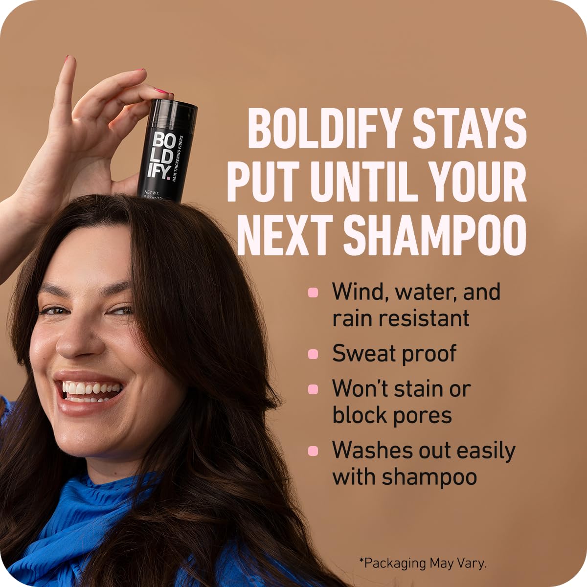 Boldify Hair Fibers (2 x 56g) – Instantly Fuller Hair in 14 Shades for Women & Men – Dark Brown