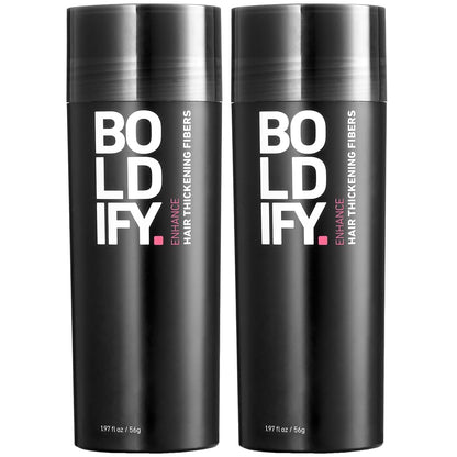 Boldify Hair Fibers (2 x 56g) – Instantly Fuller Hair in 14 Shades for Women & Men – Dark Brown