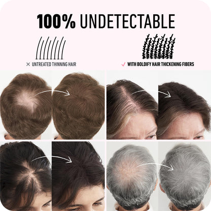 Boldify Hair Fibers (2x56g) – Instant Fuller Look for Thinning Hair (14 Shades) – Black