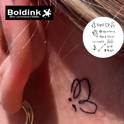 Boldink Butterfly 7 Semi-Permanent Tattoos — Realistic, Waterproof, 7–14 Day Wear